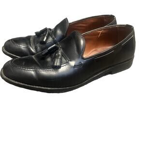Allen Edmonds Grayson Black Leather Tassel Slip On Office Dapper Loafers 10